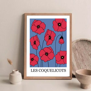 Illustration &quot;The Poppies&quot; / A3 Poster / Art Poster / Poster / Wall Decoration / Print / Flowers / Botanical
