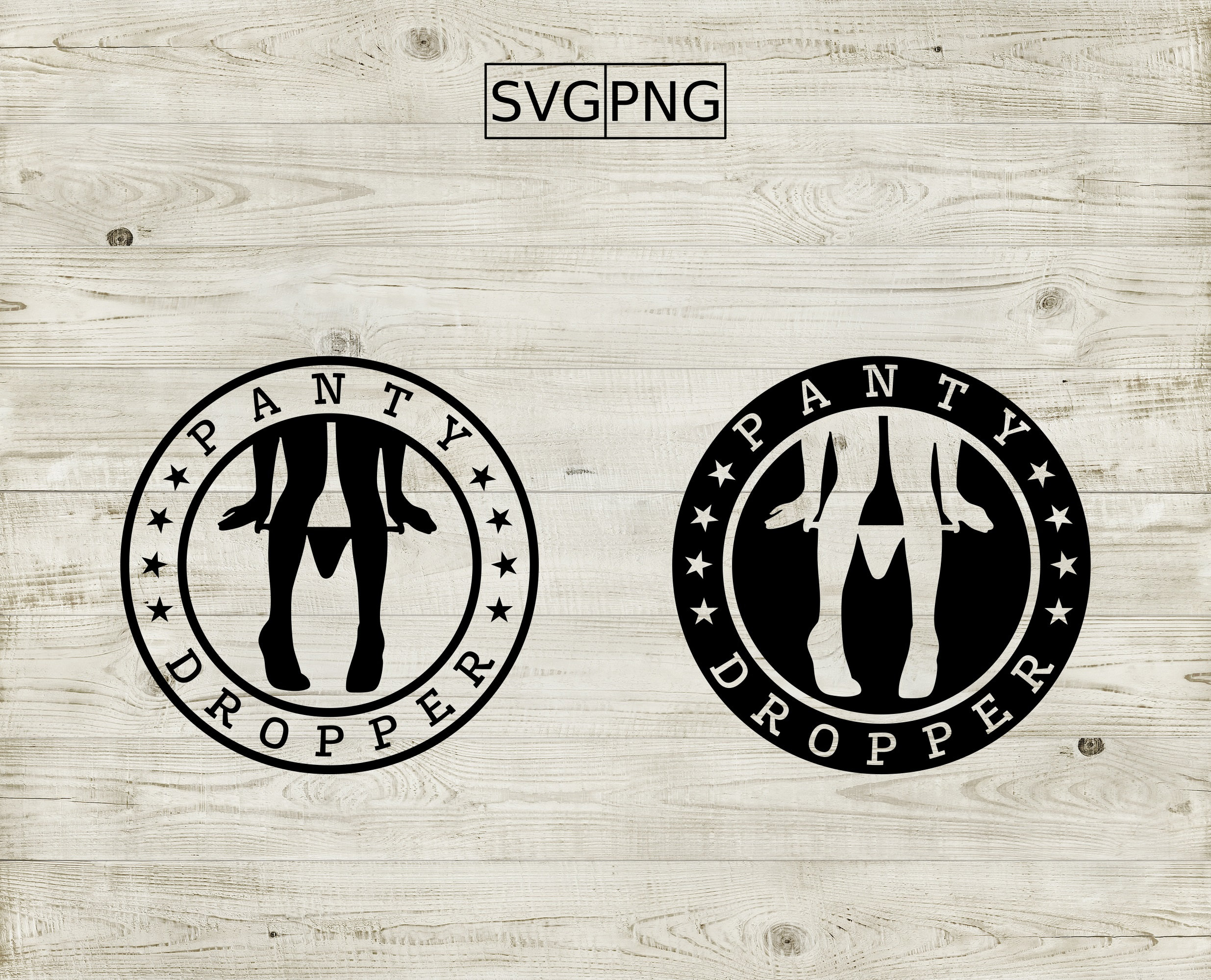 Panty Dropper. Emblem Sign Clipart Design SVG for Print and Etsy Ireland