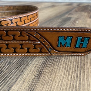 High Quality Leather Belt / Western Leather Belt / Handmade Leather  Belt with Initials / Custom Leather Belt / Hand Tooled Belt