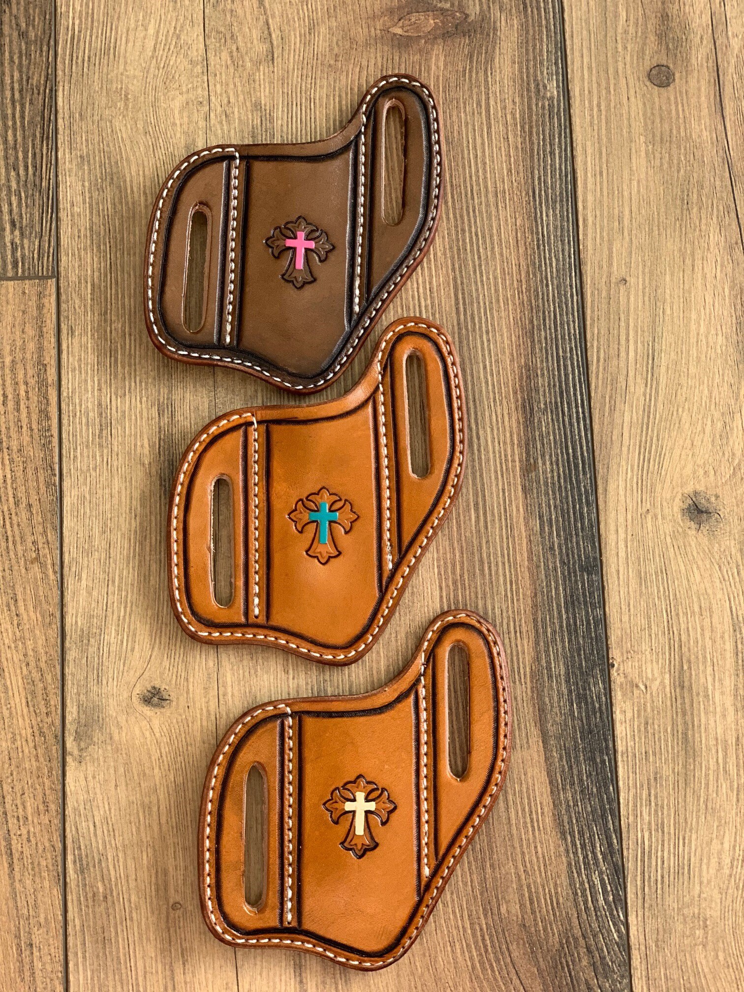 Slanted Pancake Style Pocket Knife Sheath / Hand Tooled Etsy