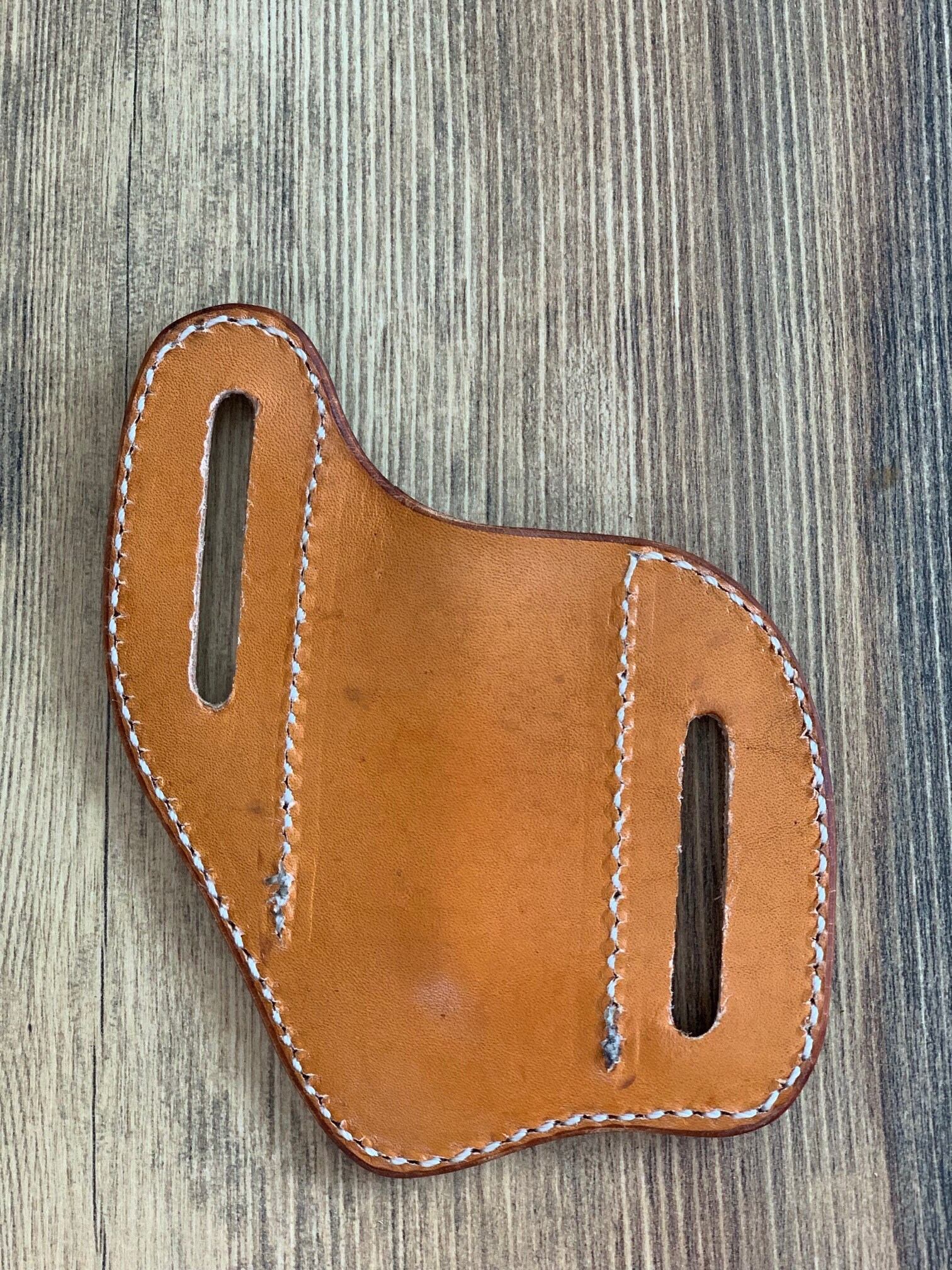 Slanted Pancake Style Pocket Knife Sheath / Hand Tooled Etsy