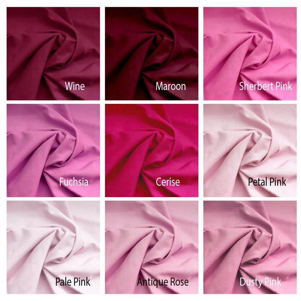 Plain Cotton Fabric Quilting Cotton Cotton By The Metre UK Etsy