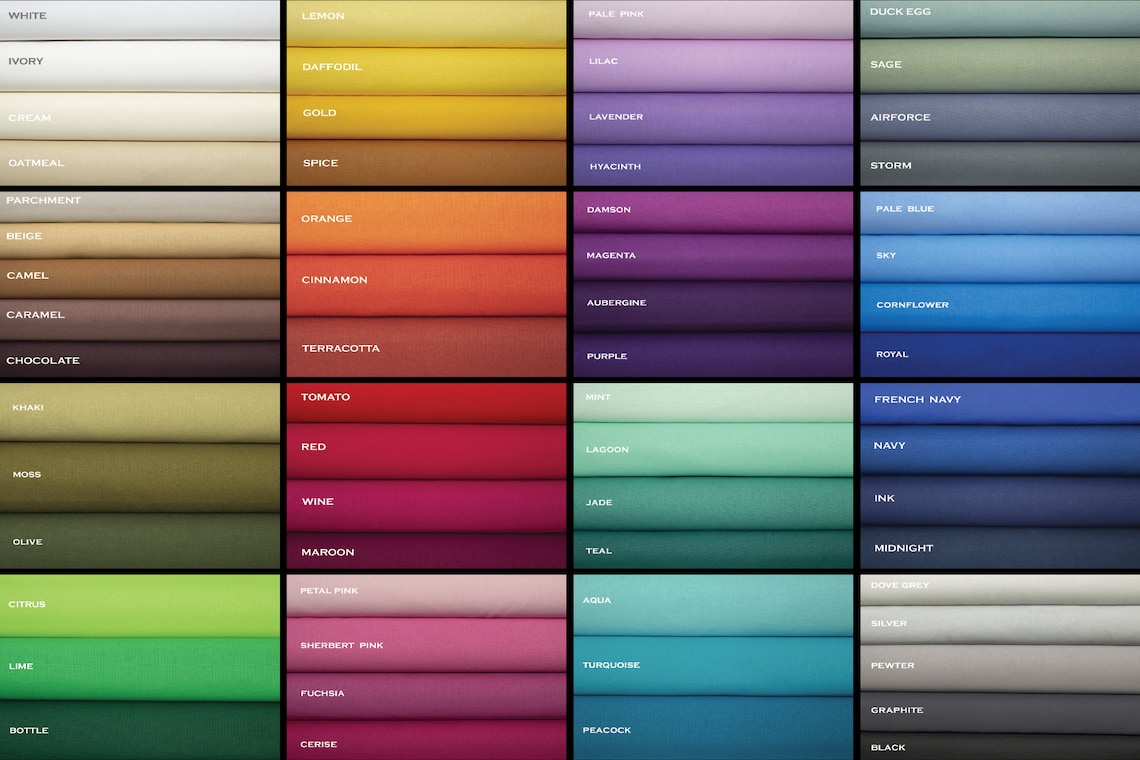 Plain Cotton Fabric Quilting Cotton Cotton By The Metre UK Etsy