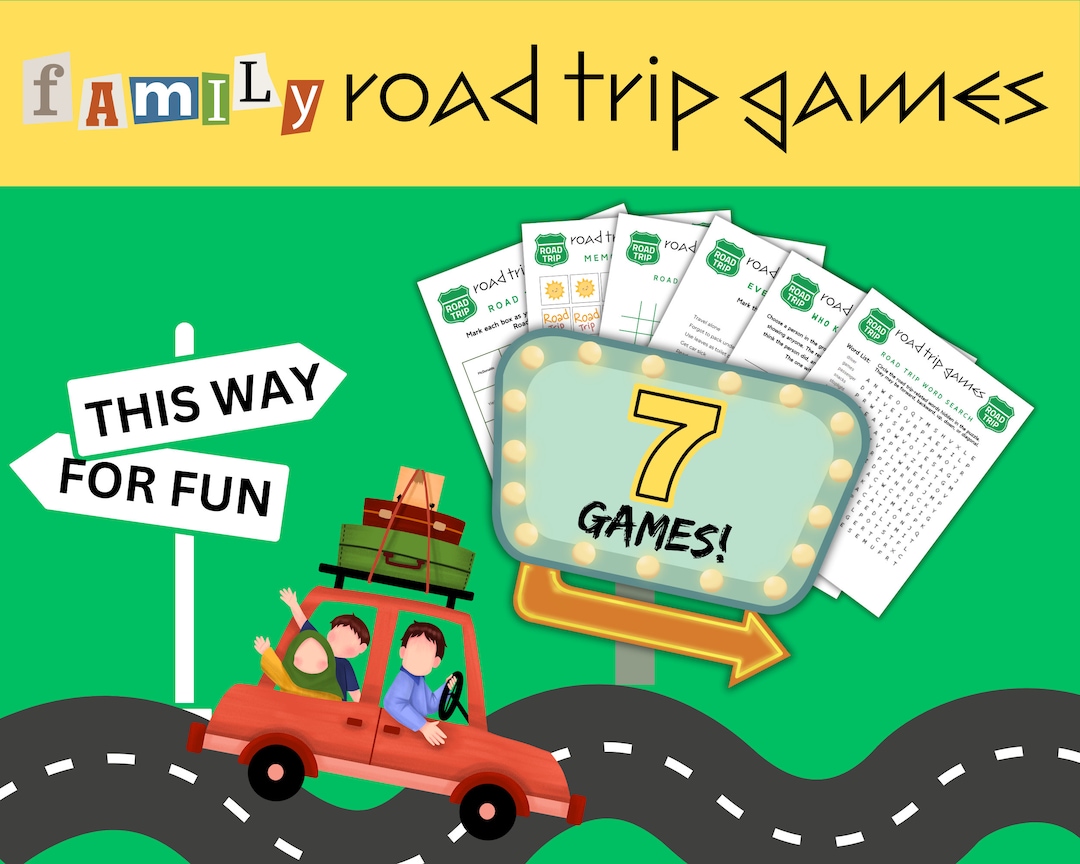 Road Trip Games, Family Road Trip Activities, Games for the Car - Etsy