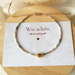 Armband Herz mit Karte "wie schön, dass es dich gibt", kleine Geschenke, Geschenk Freundin