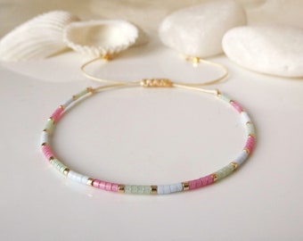 Zartes Armband aus Miyuki Perlen, kleine Geschenke Frauen Freundin, Geburtstagsgeschenk