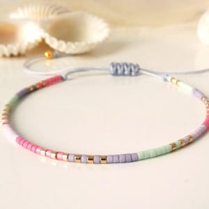 Zartes Armband aus Miyuki Perlen DAS ORIGINAL, kleine Geschenke für Frauen Freundin, im Geschenktütchen