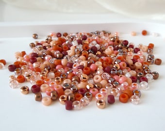 Toho und Miyuki Seed Beads 8/0, Glasperlen Mischung Rocailles 3 mm, 10 g,  Grundpreis je KG 430,- Euro