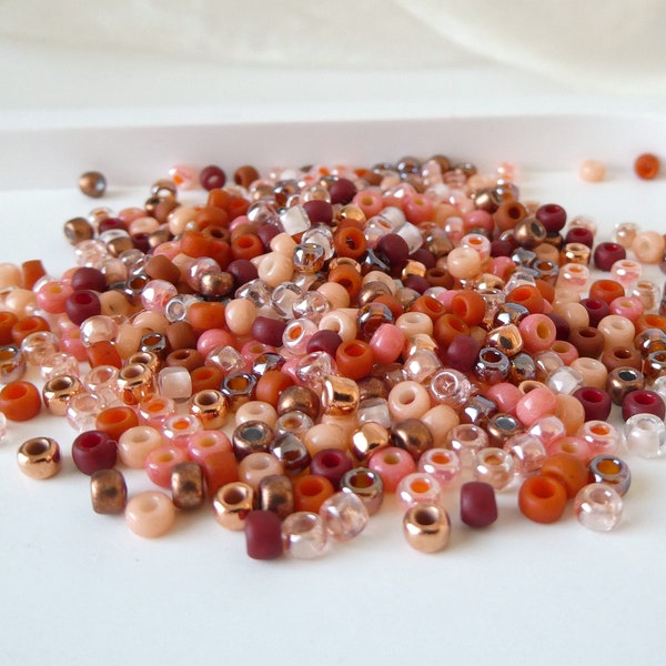 Toho and Miyuki Seed Beads 8/0, glass bead mix Rocailles 3 mm, 10 g, basic price per KG 430,- Euro