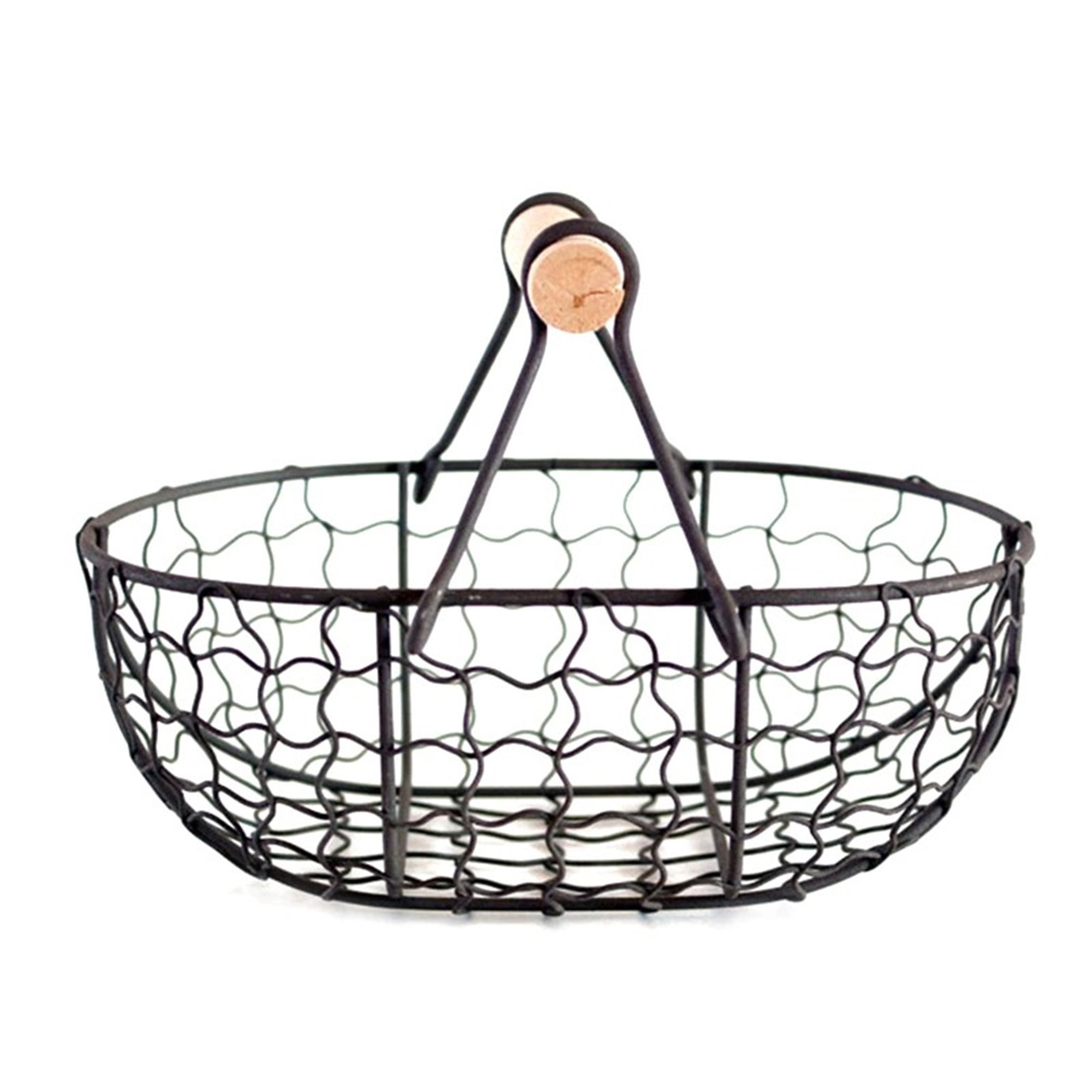 Wooden Handle Metal Retro Basket Portable MultiFunction Etsy