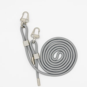 Carabiner mobile phone chain GRAY (cord with carabiners, interchangeable cord)