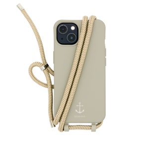 Étui pour téléphone portable TAUPEGRAU avec chaîne de téléphone portable amovible BEIGE