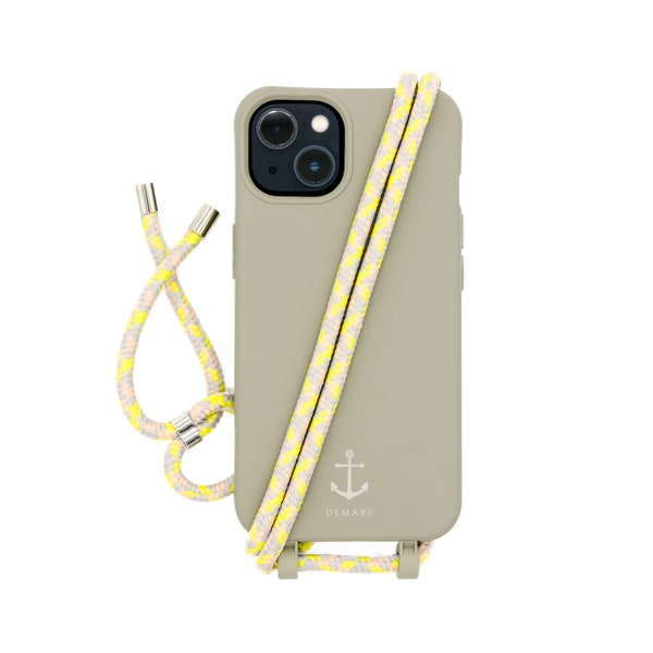Mobile phone case TAUPEGRAU with removable mobile phone chain NEON