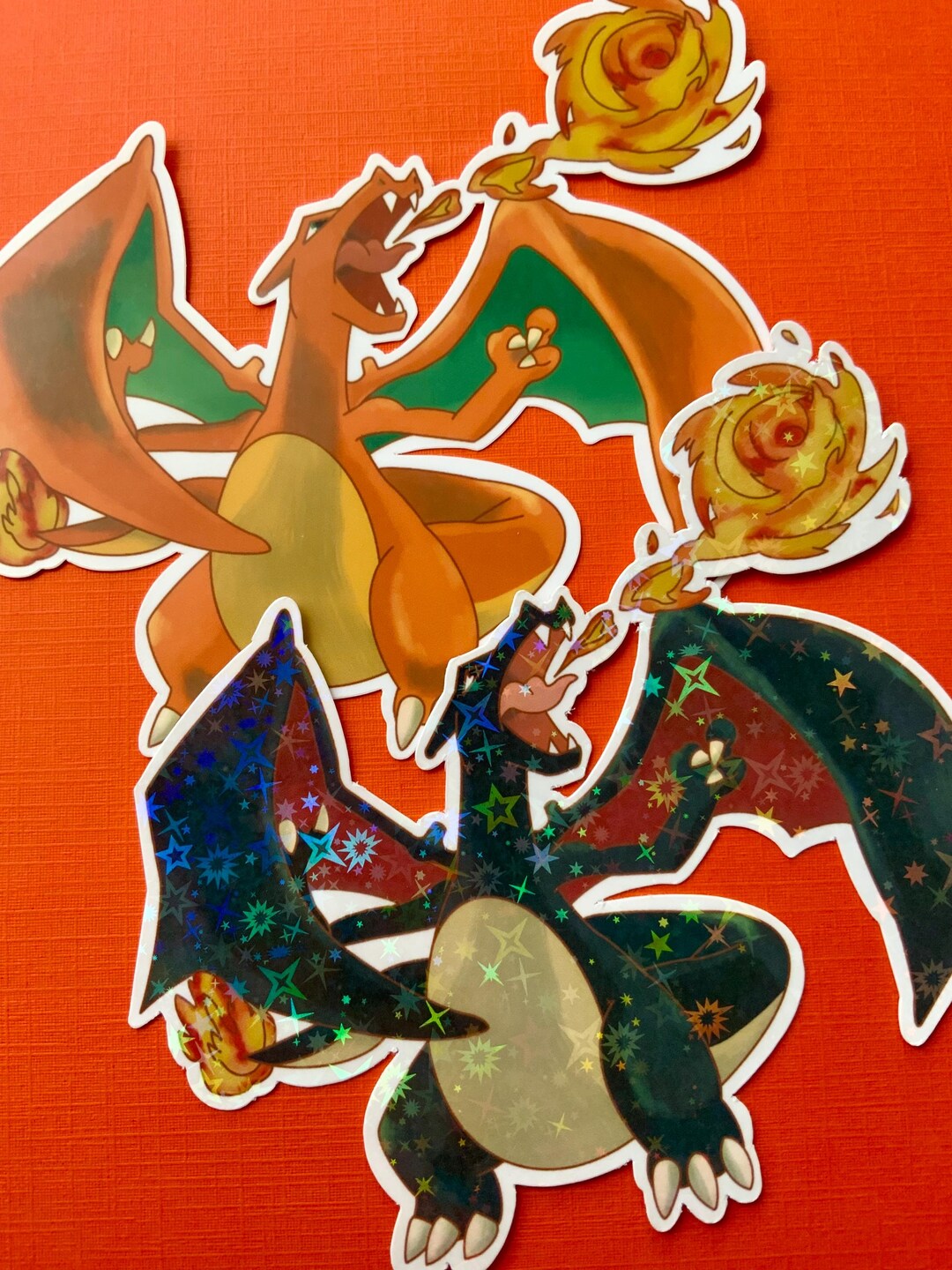Regular or Shiny Charizard Sticker - Etsy