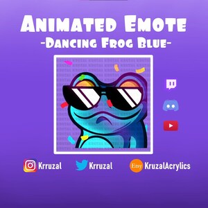 Twitch Animated Emote | Dancing Frog | Emote Dance Frog | Toad emote twitch | Dancing frog animation | cute emote | Animated Emote | Blue