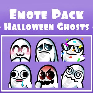 Emote Pack Halloween Ghost animated Twitch | Party emote discord | Emotes Ghost twitch | Ghost emote twitch | Spooky emote | Cute Ghost