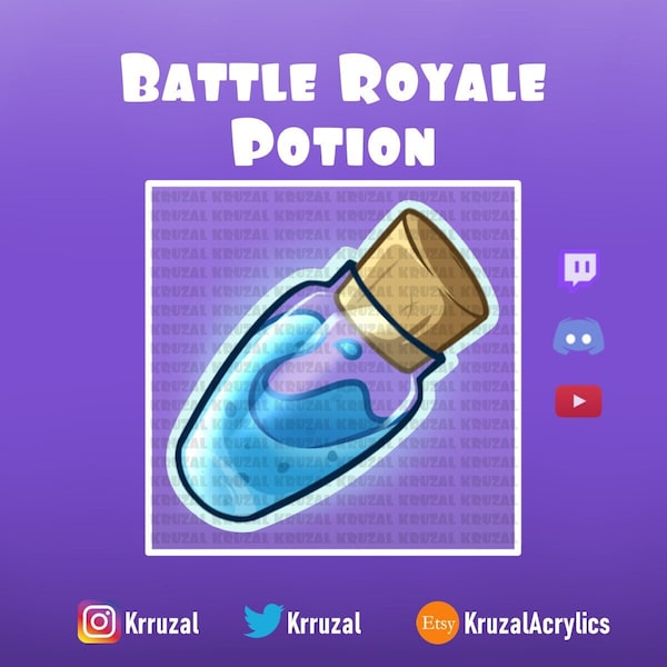 Emote Bataille royale potion Twitch | Emote twitch | discord emote | Twitch Emote Potion | Émote mignon discord | Emote twitch slurp