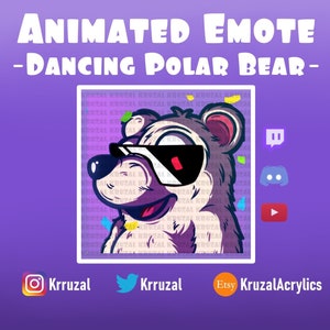 Twitch Animated Emote | Dancing Bear | Emote Dance Bear | Bear emote twitch | Dancing Bear animation | cute emote | Animated Emote