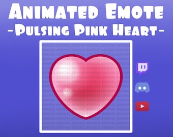 Emoticón animado de Twitch Heart | Gesto de corazón de contracción | emoticón de amor | Gesto de contracción animado | Bonito gesto de discordia | gesto de contracción | Gesto de corazón de contracción