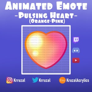 Twitch Animated Emote | Pulsing Heart | Emote Heart twitch | Love emote twitch | Heart animation | cute emote | Animated Emote Heart Twitch