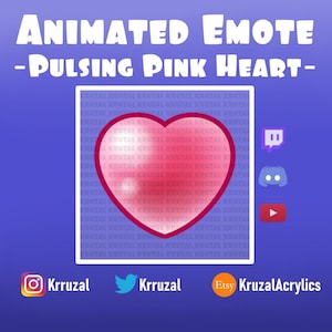 Twitch Animated Emote | Pulsing Heart | Emote Heart twitch | Love emote twitch | Heart animation | cute emote | Animated Emote Heart Twitch