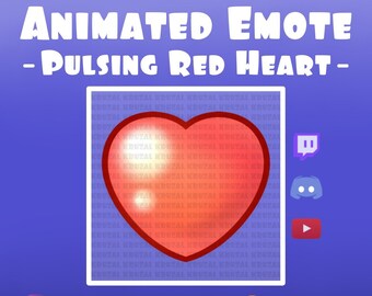 Emoticón animado de Twitch Heart | Gesto de corazón de contracción | emoticón de amor | Gesto de contracción animado | Bonito gesto de discordia | gesto de contracción | Gesto de corazón de contracción