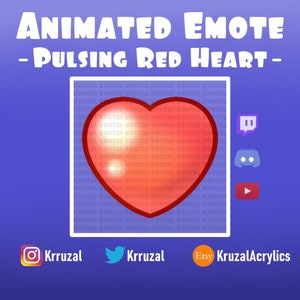 Twitch Animated Emote | Pulsing Heart | Emote Heart twitch | Love emote twitch | Heart animation | cute emote | Animated Emote Heart Twitch