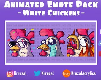 Twitch Animated Emote | Emote Pack | Emote Fire | Emote dance | Chicken emote twitch | Sad emote twitch | cute emote | Animated Emote