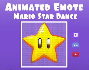 Twitch Animated Emote | Dancing Star | Emote Mario Star | Mario emote twitch | Dancing Star animation | cute emote | Animated Emote
