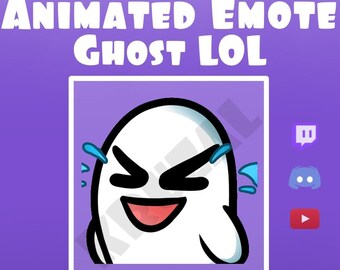 Ghost Laugh Emote Halloween geanimeerde Twitch | Onenigheid emote | Halloween Twitch-emotes | geest-emotie | Spookachtige emote | Leuke spook-emote