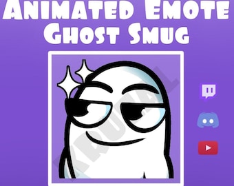 Spook Zelfvoldaan Emote Halloween Geanimeerde Twitch | Onenigheid emote | Halloween Twitch-emotes | geest-emotie | Spookachtige emote | Leuke spook-emote