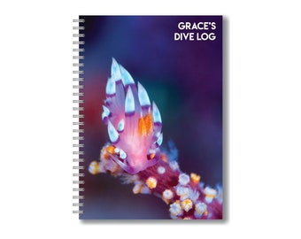 Custom Nudibranch Waterproof Dive Log