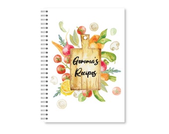 Personalised Waterproof Recipe Book | Cooking Journal | Baking | Family Recipes