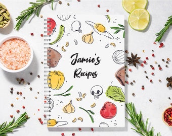 A5 Livre de recettes étanche personnalisé, journal de recettes, pâtisserie, cuisine