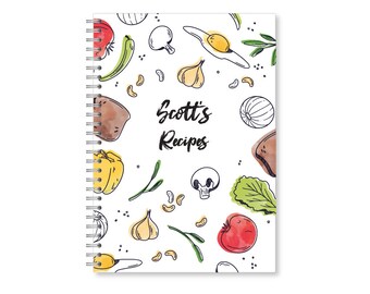 Personalised Waterproof Recipe Book | Cooking Journal | Baking | Family Recipes