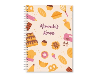 Personalised Waterproof Recipe Book | Cooking Journal | Baking | Family Recipes