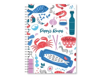 Personalised Waterproof Recipe Book | Cooking Journal | Baking | Family Recipes