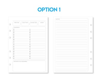 Waterproof Recipe Pages for 6 Ring Binder
