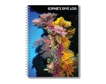 Custom Coral Waterproof Dive Log