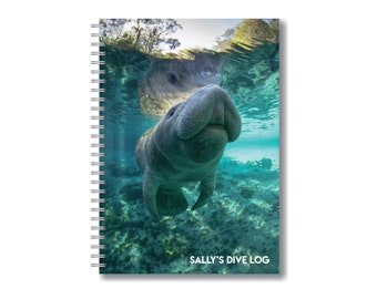 Custom Manatee Waterproof Dive Log