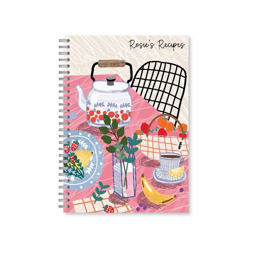 Personalised Waterproof Recipe Book | Cooking Journal | Baking | Family Recipes