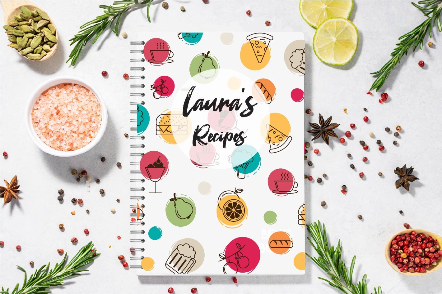 A5 PERSONALISED RECIPE PLANNER, WRITE YOUR OWN RECIPES,HEALTHY