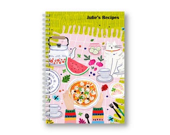 Personalised Waterproof Recipe Book | Cooking Journal | Baking | Family Recipes