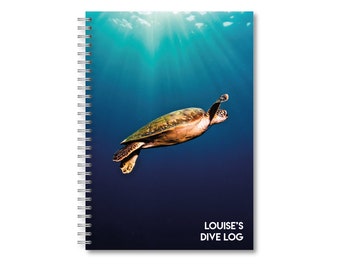 Custom Turtle Waterproof Dive Log