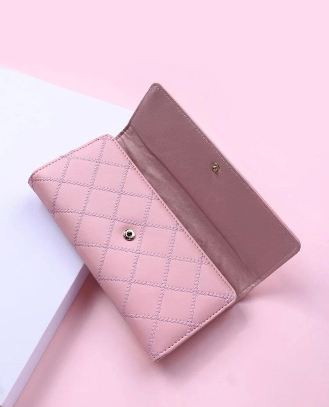 Pink Women Walletwallets Cutesmall Women Walletwallet Women Etsy