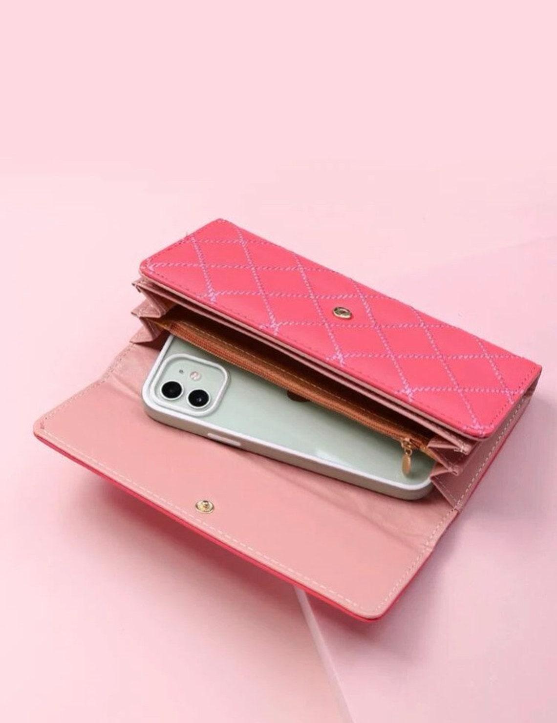 Pink Women Walletwallets Cutesmall Women Walletwallet Women Etsy