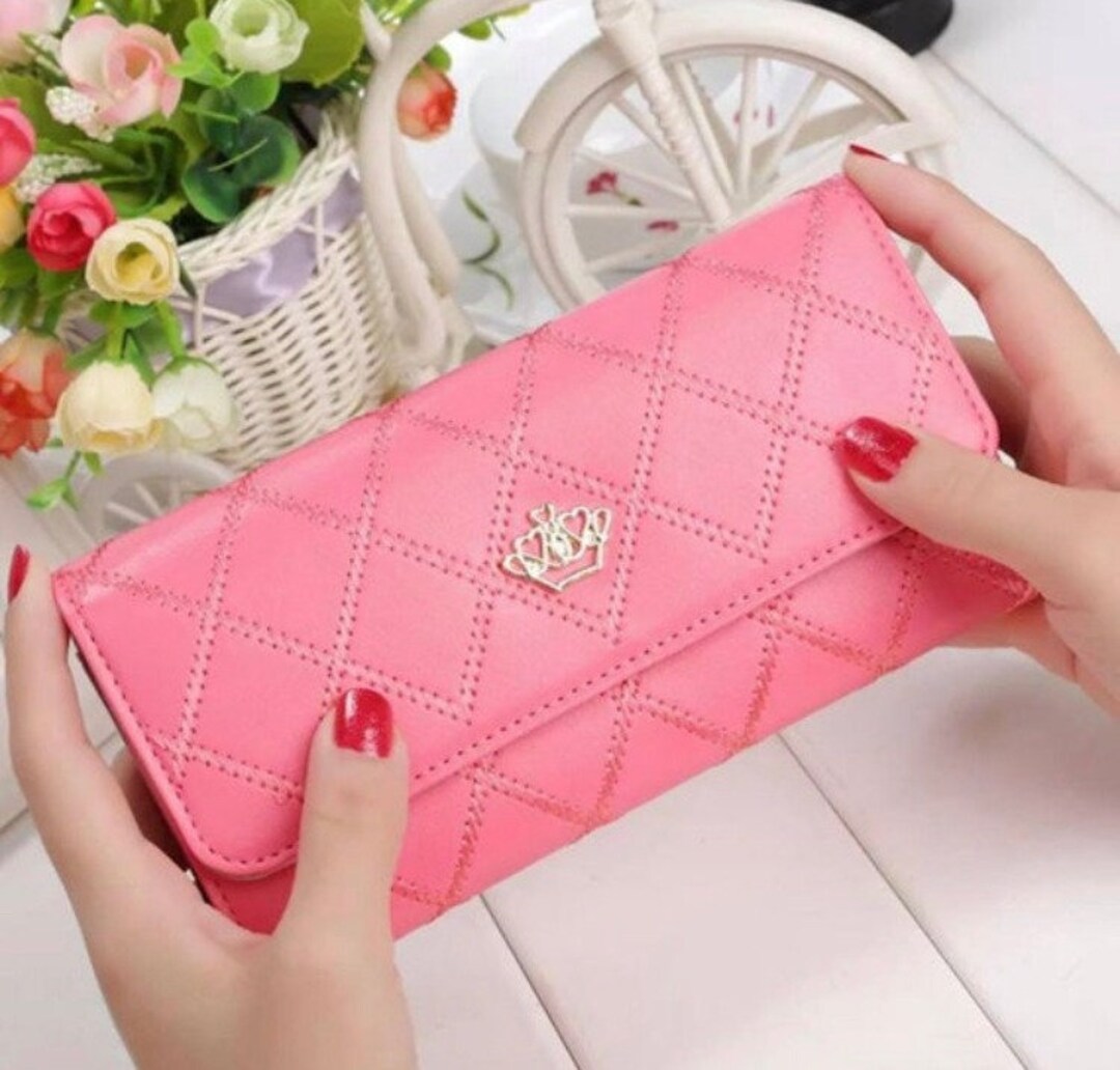 Pink Women Walletwallets Cutesmall Women Walletwallet Women Etsy