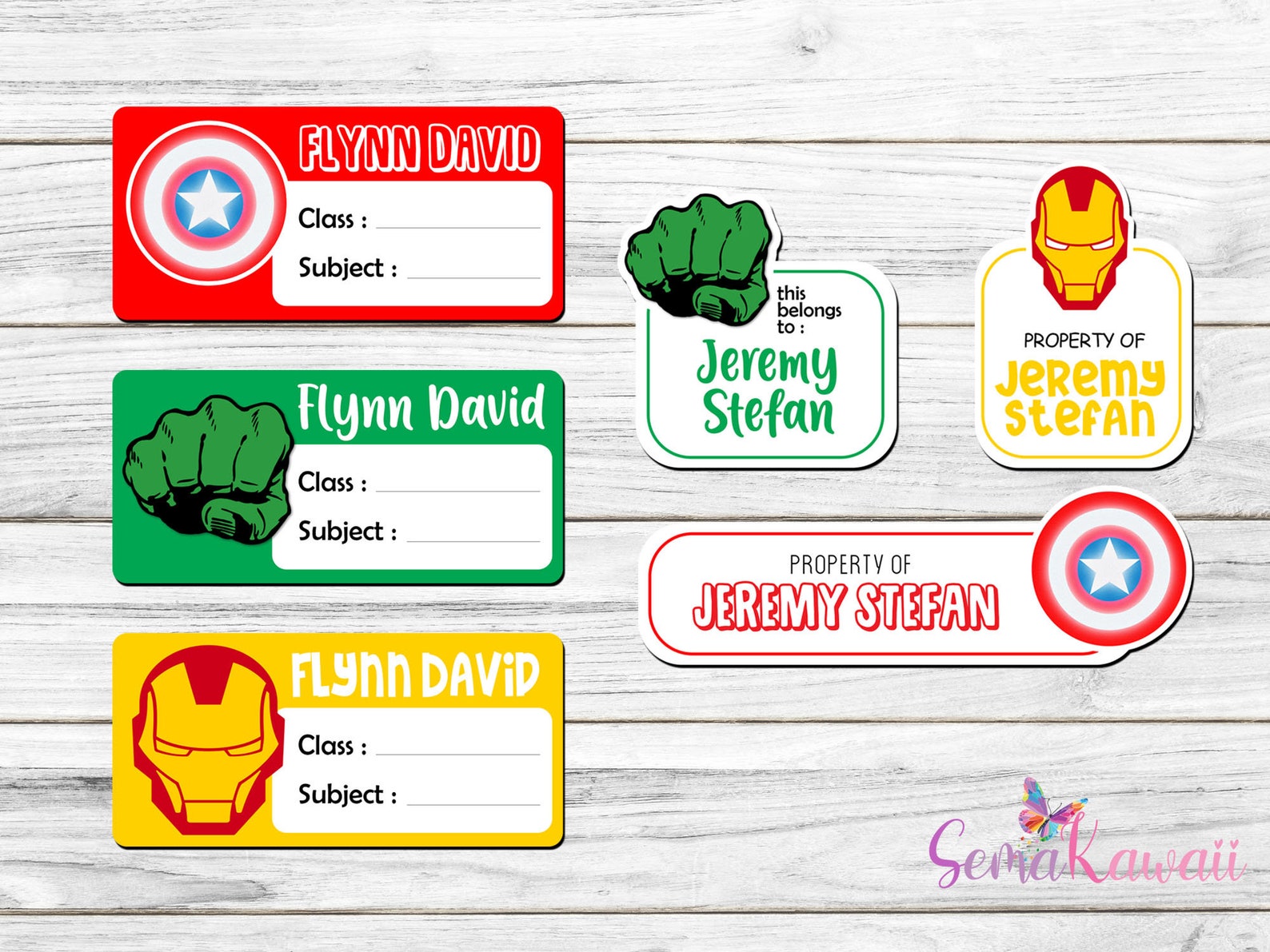Printable Name Label Avengers Name Label Marvels School Etsy