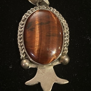Top Quality Tiger's Eye Sterling Sliver 925 Pendant