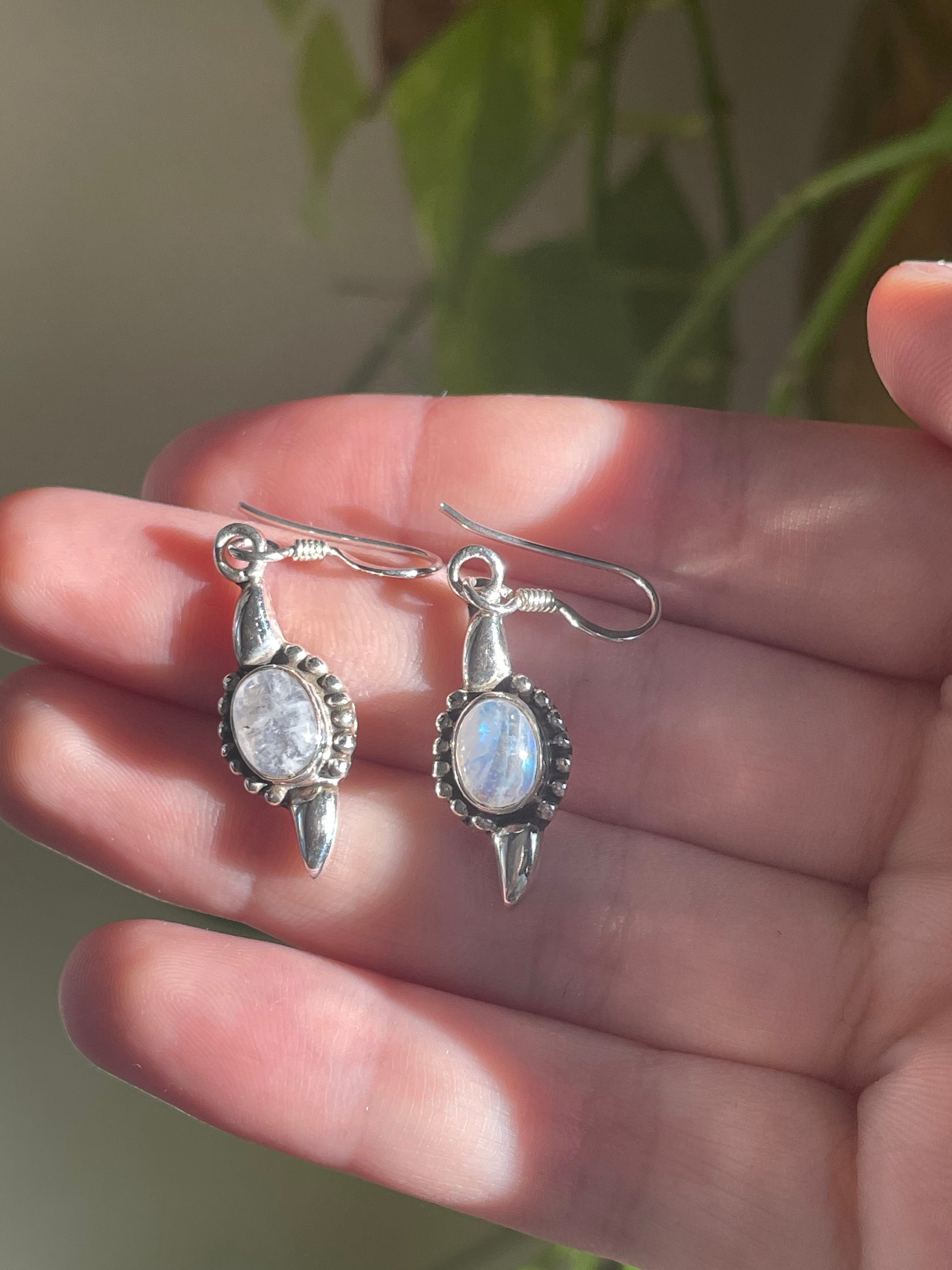 Sterling Silver Dangling Earrings Amethyst Opal Tiger's Etsy UK